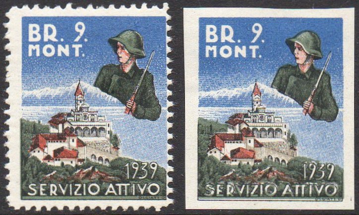 Schweiz Suisse Switzerland Soldatenmarken Eisenbahn Soldier Stamps Railway BR 9 MONT
